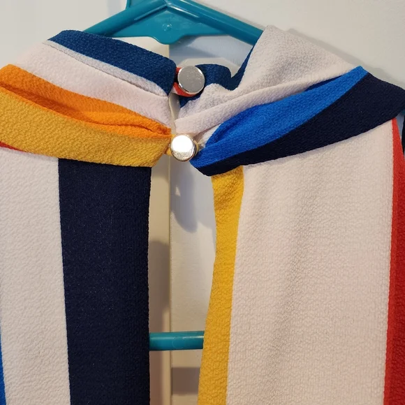 Julia jordan striped halter high low dress - Picture 3 of 9